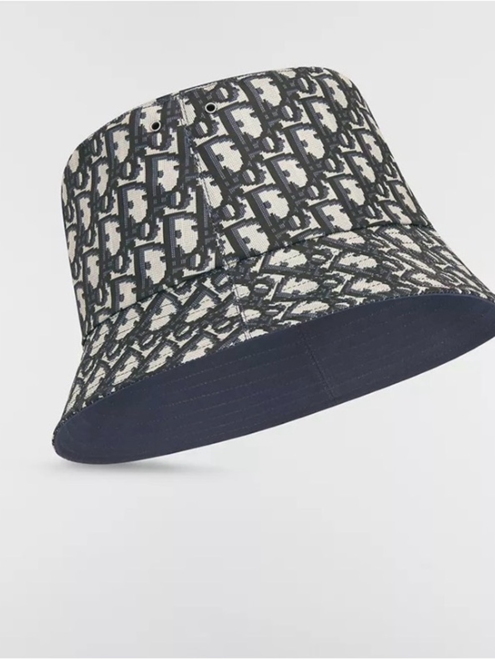 Dior Navy and Cream Monogram Bucket Hat